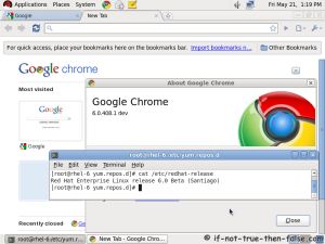 Red Hat 6 (rhel) Google Chrome Unstable