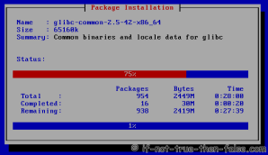 Installing Selected Packages - Installing packages