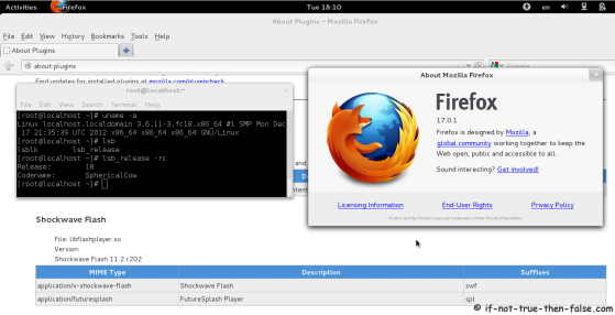 Adobe Flash Plugin on Firefox 17 Fedora 18