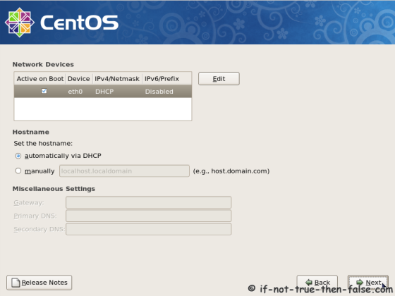 CentOS 5.8 Network setup