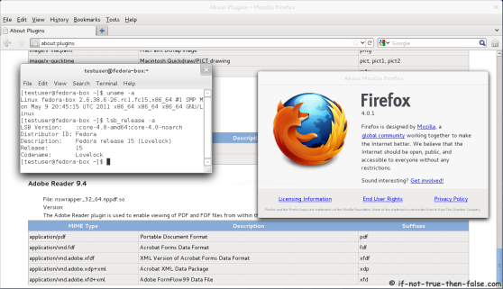32-bit Adobe Reader plugin on Fedora 15 64-bit Firefox