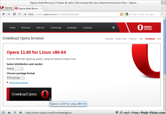 Opera 11.60 for Linux download Opera 11.60 for Linux download