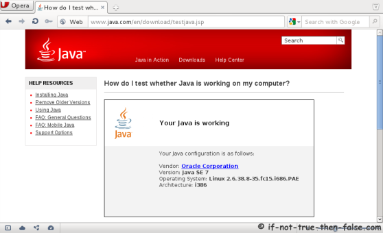 Opera on Fedora 32-bit with Oracle Java 1.7 Opera on Fedora 32-bit with Oracle Java 1.7