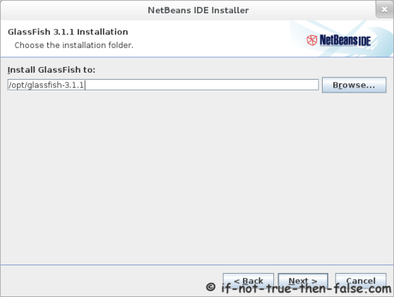 Netbeans 7.1 Select GlassFish installation location