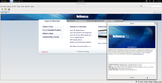 NetBeans IDE 7.2 Running on Fedora 17 NetBeans IDE 7.2 Running on Fedora 17