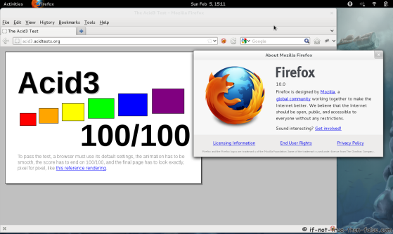 Fedora 16 Firefox 10 acid3