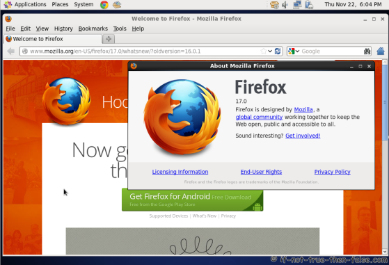 Firefox 17 Running on CentOS 6.3