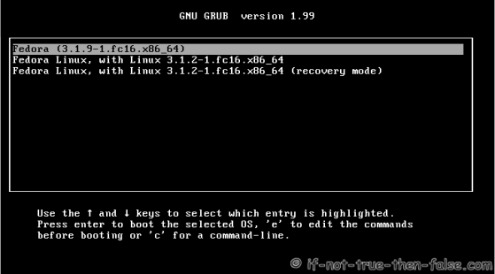GRUB2 Default Screen GRUB2 Default Screen