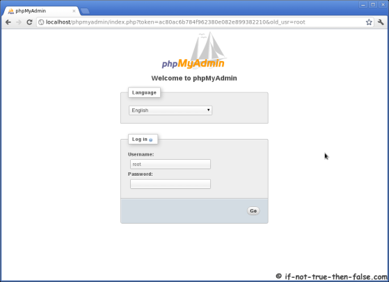 phpMyAdmin Login phpMyAdmin Login