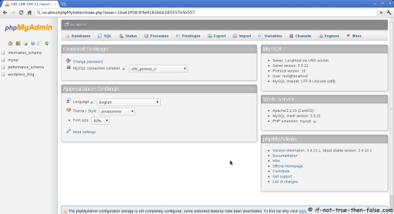phpMyAdmin 3.4.10.1 Apache CentOS 6.2 phpMyAdmin 3.4.10.1 Apache CentOS 6.2