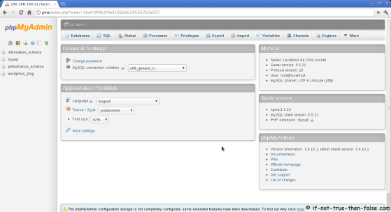 phpMyAdmin 3.4.10.1 Nginx CentOS 6.2 phpMyAdmin 3.4.10.1 Nginx CentOS 6.2