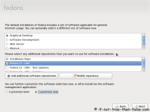 17. Select softwares to install and enable repositories