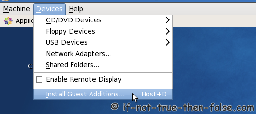 VirtualBox Install Guest Additions