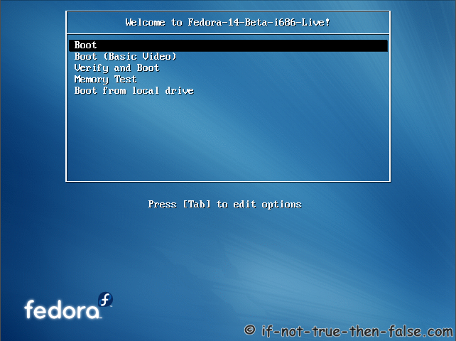 Fedora 14 Install Guide (Live CD/Live USB) – Windows – If True Then False