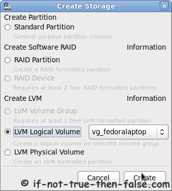 10-Fedora-14-Create-LVM-Logical-Volume