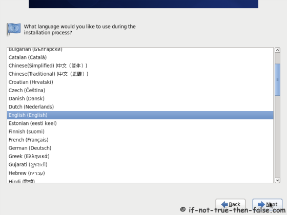 CentOS 6.10 Language Select