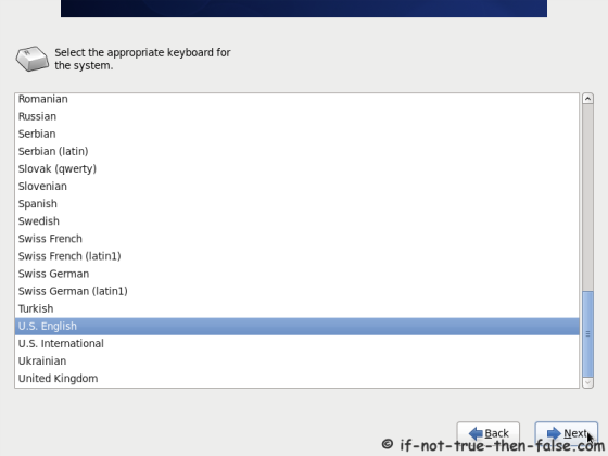 CentOS 6.10 Select Keyboard Layout