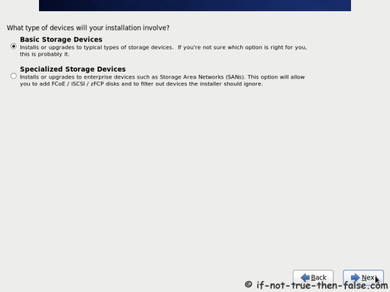 CentOS 6.10 Select Storage Devices