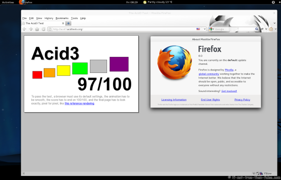 Firefox 6 acid3 test