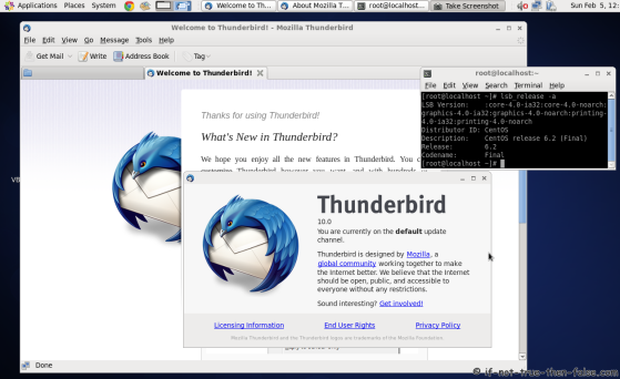 Thunderbird 10 running on CentOS 6.2