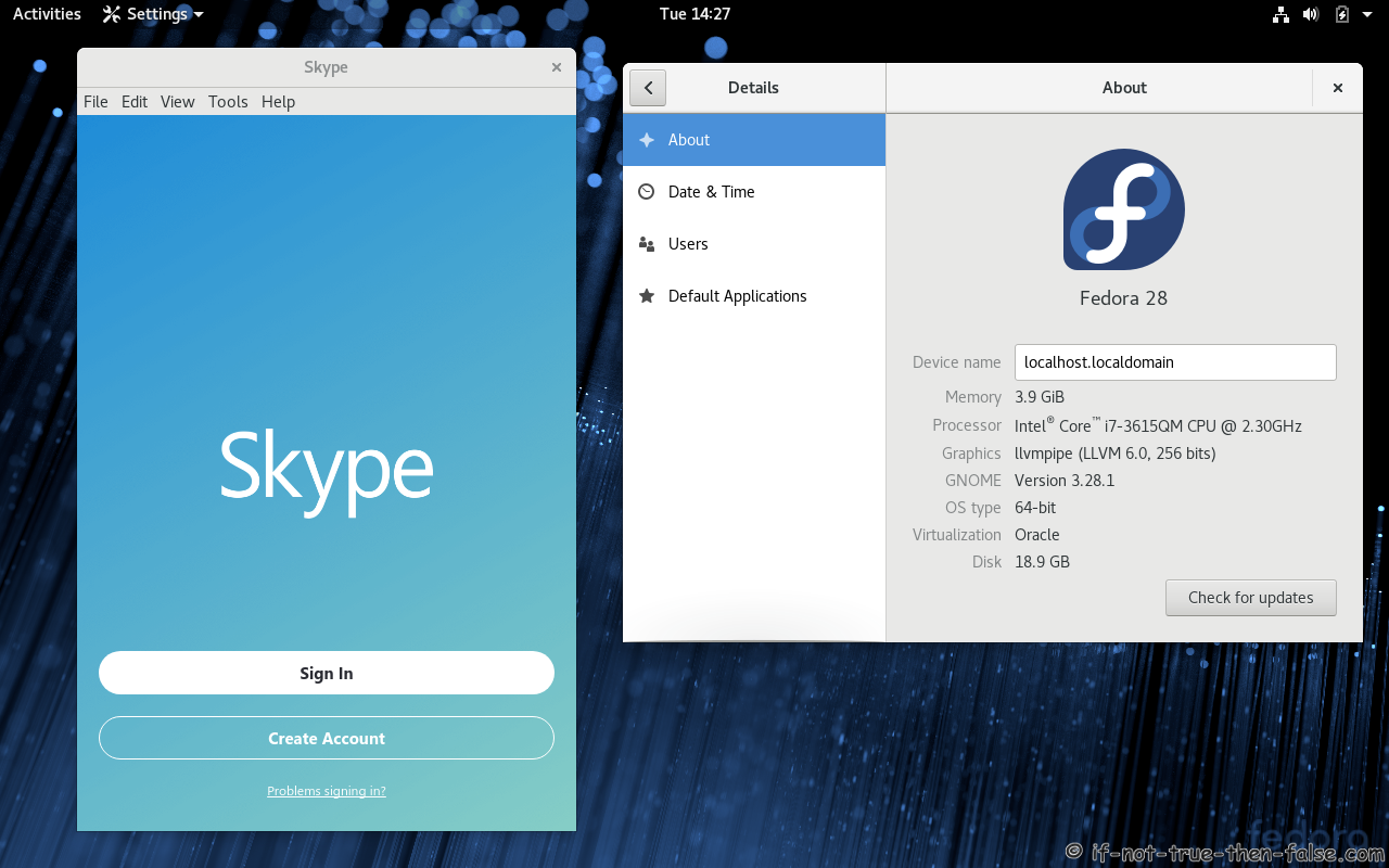 Skype 8.18 login on Fedora 28