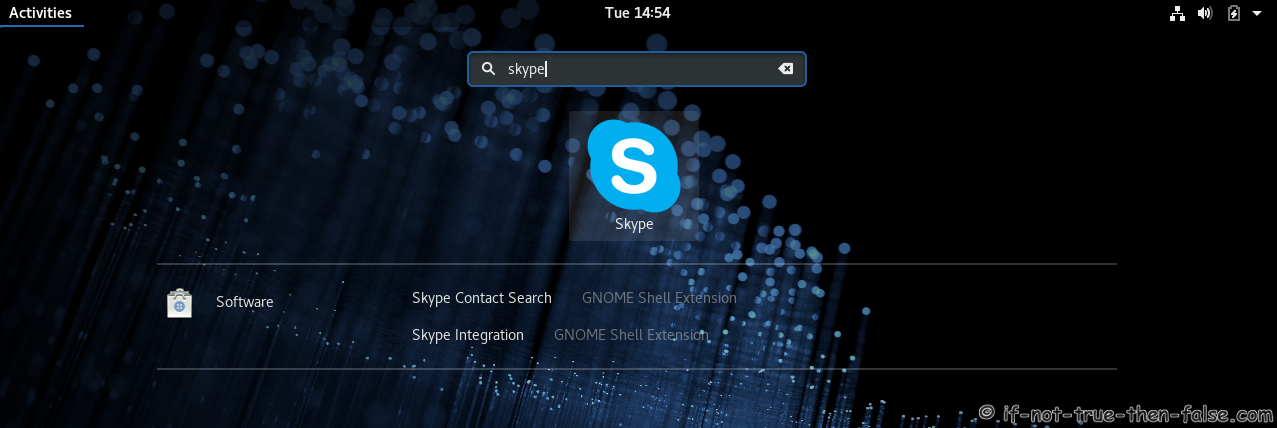Skype Launcher on Fedora 28