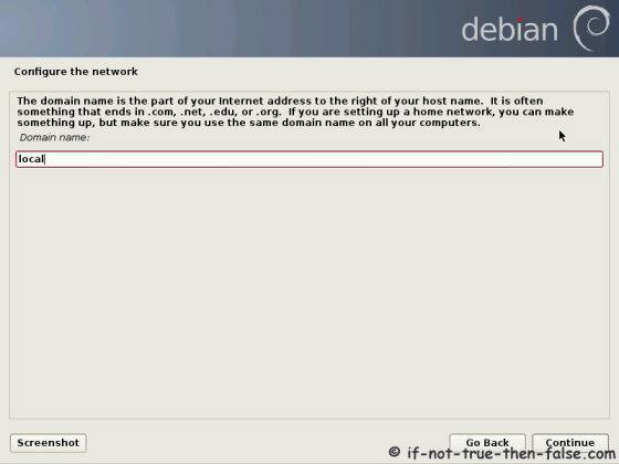 Debian Configure the Network Domain Name