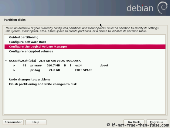 Debian Configure LVM