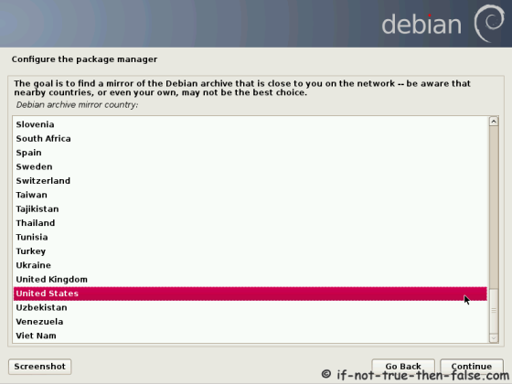 Debian installing and configure package manager mirrors