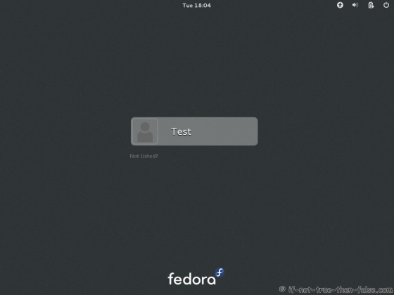 Fedora 19 GDM Login Window