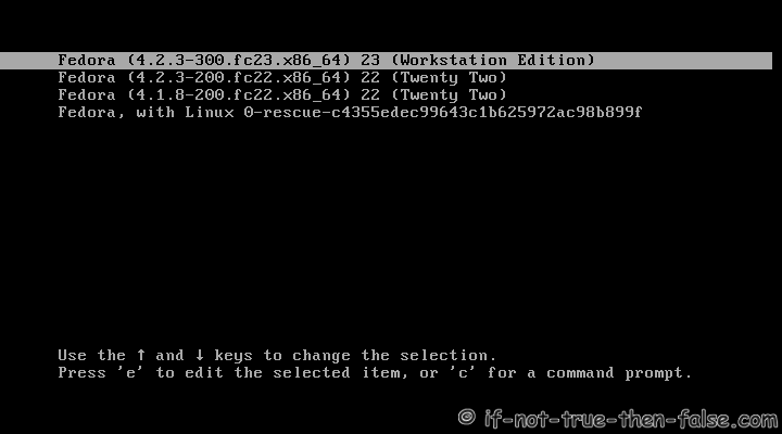 Fedora 22 to 23 Upgrade Upgrading Boot Fedora 23