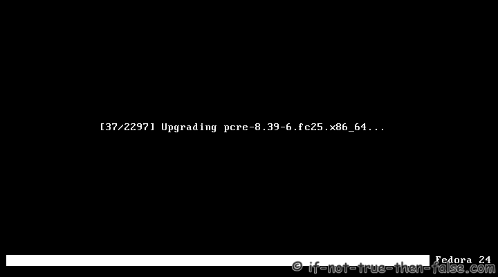 Fedora Upgrade 25 from 24 Starting Upgrading