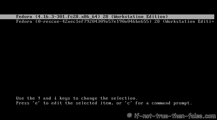 Fedora 28 Install Grub Boot to Installed System