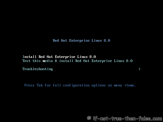 Red Hat RHEL 8 Install Start Installer