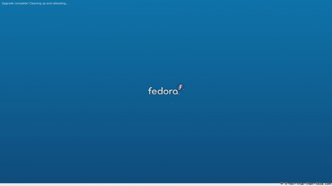 Fedora 33 Upgrade Complete Cleaning Up and Rebooting