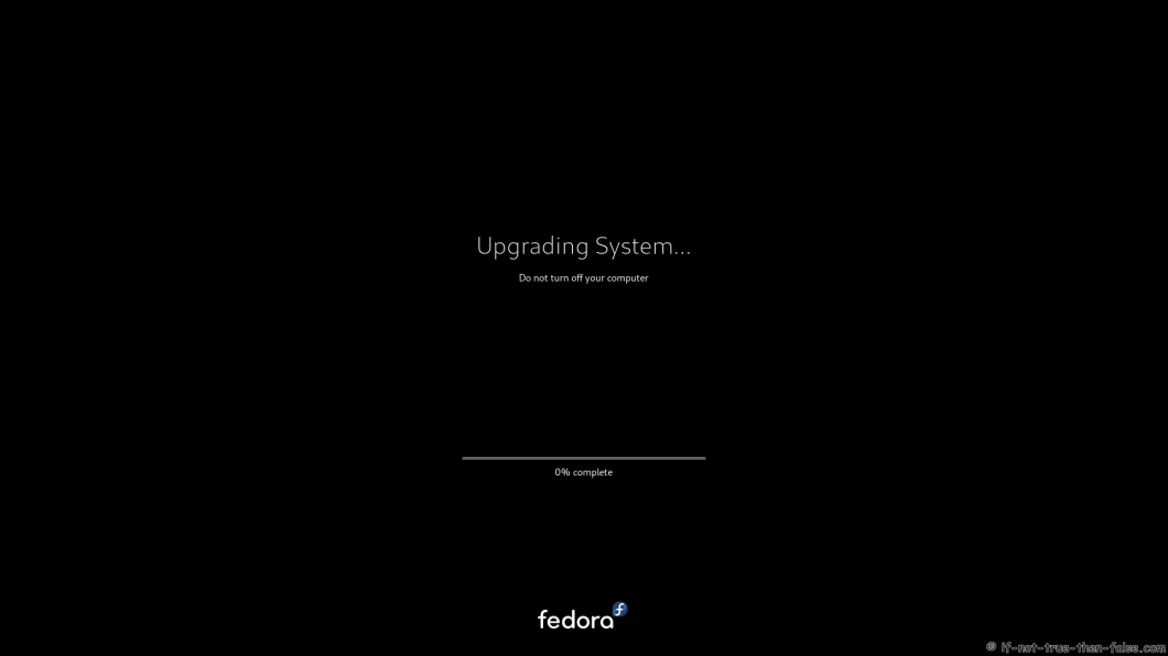 Fedora 34 Upgrade Starting System Upgrade