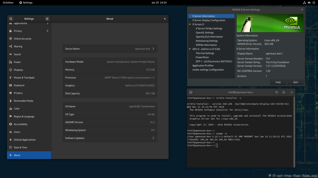 NVIDIA 340.108 drivers on openSUSE Tumbleweed with Kernel 5.16