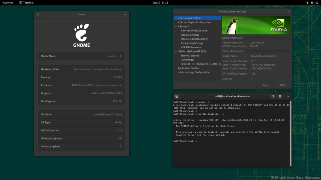 NVIDIA 390.147 drivers on openSUSE 15.4 with Kernel 5.14